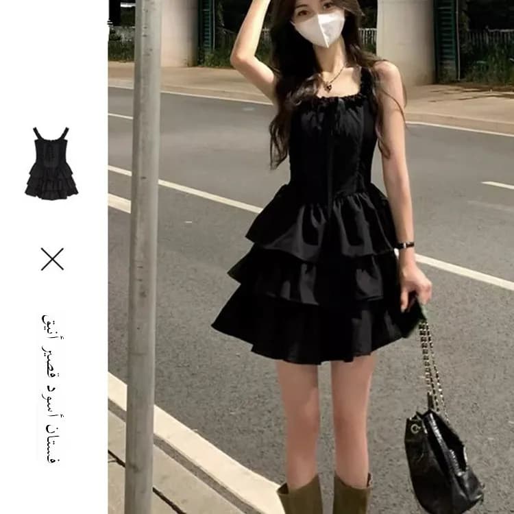 Elegant Black Strapless Dress Women's Summer New Arrival Base Layer Beautiful Dress U-Neckline A-Line Skirt Ultra Short
