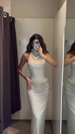  Elegant Rhinestone Halter Long Dress Women Boning Sleeveless Backless Draped Bodycon Dresses 20026 New Lady Evening Party Gown