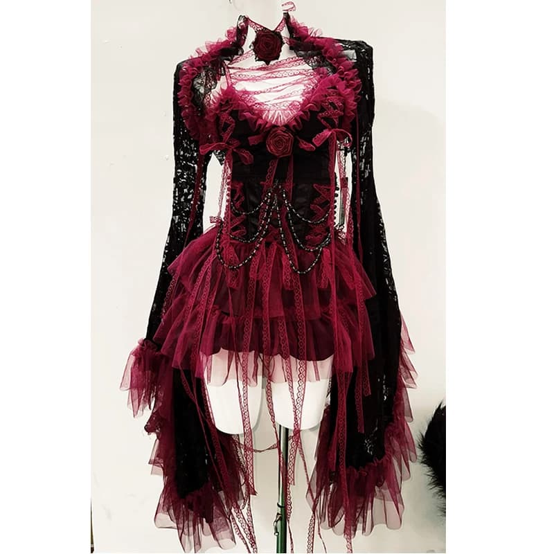 e girl clothes lace dress gothic clothes y2k clothes vintage dress Lolita dress y2k dress Harajuku dress Gothic dress