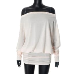 Off shoulder long sleeved t-shirt for women, irregular and chic, slanted shoulder, one shoulder, outerwear, dress
