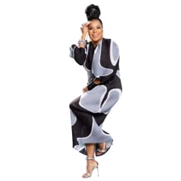 CM.YAYA Elegant Women Pleated Half Lantern Sleeve O-neck Slim Maxi Long Dress Print Fashion Autumn 2024 Ruched Dresses Vestidos
