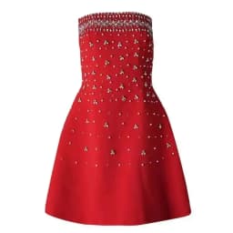 IEQJ French Style Diamond Spliced Party Mini Dresses For Women Slash Neck Sleeveless High Waist Black Female Dress 2026 3WQ6859