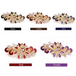 Accessories Women Girl Headwear Fashion Crystal Hair Clip Shinning Rhinestones Jewelry Peacock Hairpin
