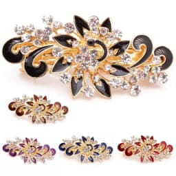 Accessories Women Girl Headwear Fashion Crystal Hair Clip Shinning Rhinestones Jewelry Peacock Hairpin