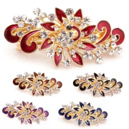 Accessories Women Girl Headwear Fashion Crystal Hair Clip Shinning Rhinestones Jewelry Peacock Hairpin