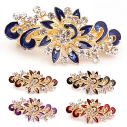 Accessories Women Girl Headwear Fashion Crystal Hair Clip Shinning Rhinestones Jewelry Peacock Hairpin