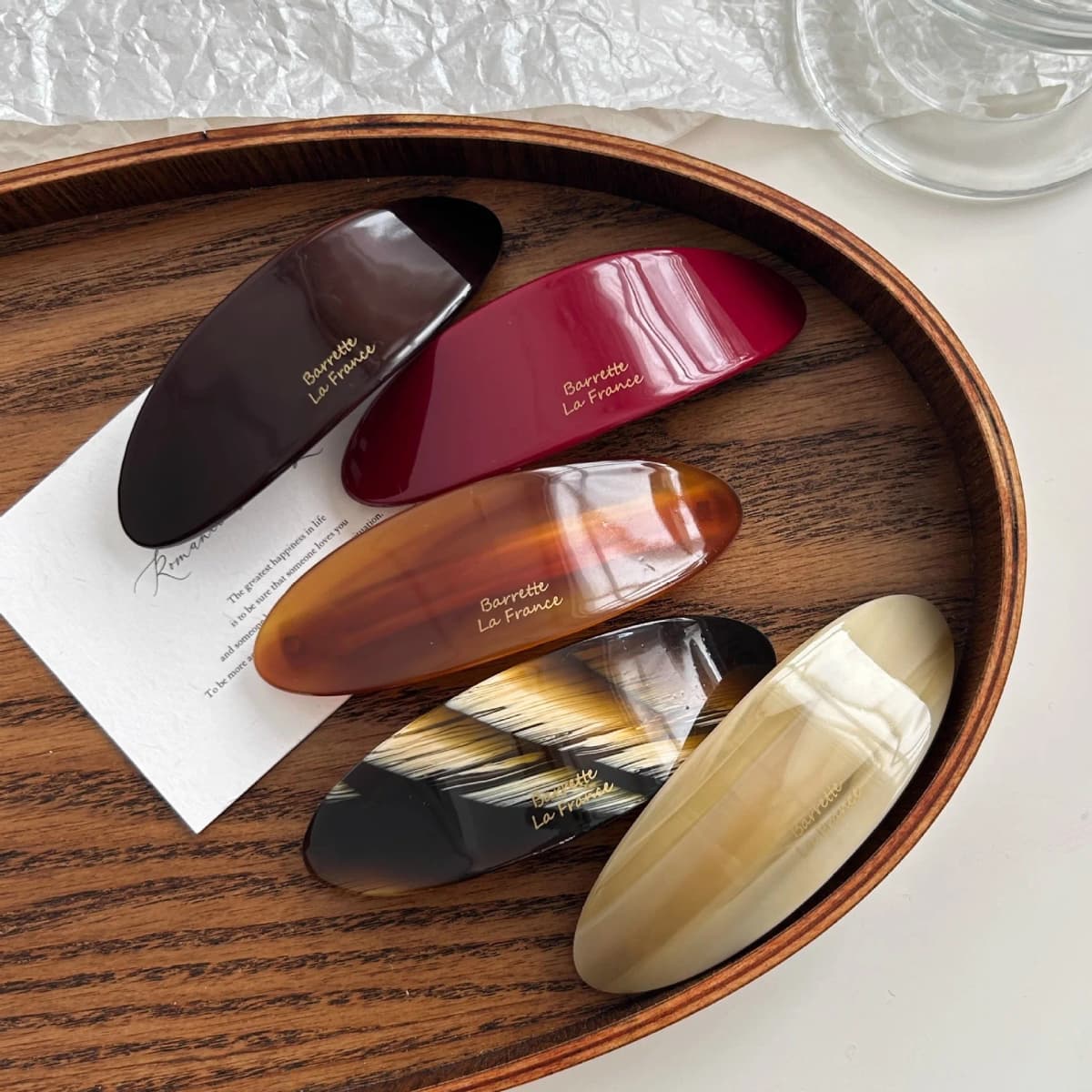 French-Style Elegant Women's Acetate Oval Low Ponytail Hair Clip, Spring Clip, Versatile Hair Accessory, New Arrival