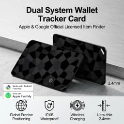 Dual System Wallet Tracker Card Smart Location Tag Anti-Lost GPS Tracker Item Finder Works With Google Find Hub & Apple Find My