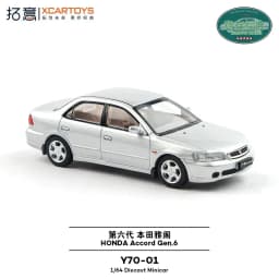 New In Stock Xcartoys 1:64 Honda Accord Gen.5 Gold Alloy Miniature Accord Gen.4 Gen.5 Y70-01 Y47-02 Car Diecast Model Toys Gift