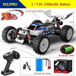 S911PRO 1:16 4WD RC Car 70KM/H or 50KM/H Remote Control Cars High Speed Drift Brushless Monster Truck For Kids VS Wltoys 144001