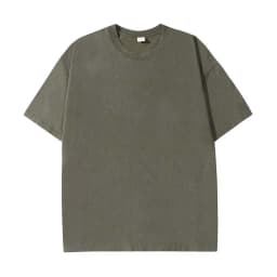 Summer 230g Retro Heavyweight Pure Cotton Round Neck T-shirt Custom Washed Loose Short Sleeved Oversize Men Top