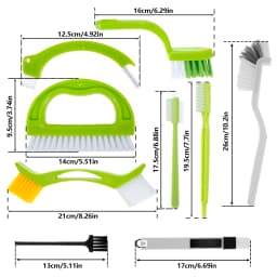 9 Pack Groove Cleaner Brush Set Multipurpose Hand-held Cleaning Brush Deep Cleaning Reusable Tile Joint Scrub Brush
