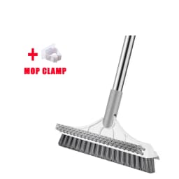 3 in 1 Magic Brush Floor Scrub Brush Broom Brush Long Handle Household Cleaning Brush Stainless Steel Bathroom Cleaning Home