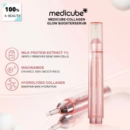 Medicube Collagen Glow Booster Serum 15ml,Smooth Texture & Quick Absorption,Hydrated Sensation,Korean Skincare,Korean Makeup