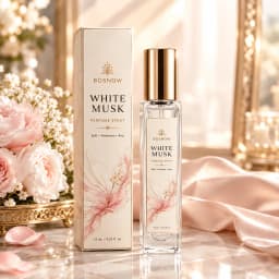 15ml White Musk Women's Eau De Toilette, Compact High-End Glass Spray Bottle, Women's Fragrance, Fresh and Clean, Not Sweet, but with a Light Fragrance, Suitable for Daily Use, Work, Fitness, and Shopping, Also Perfect for Holidays to Give to a Special Person