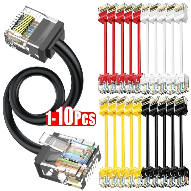 1/5/10Pcs CAT6A Slim RJ45 UTP Network Cord 10Gbps Cat6A Patch Cable for NAS PS5 Patch Panel to Switch Flexiable Cat6a 10/20/30CM