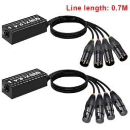 RJ45 CAT5 to 4 Channel 3Pin XLR/DMX Audio Extender DMX512 Network Signal Gilding Extender For Live Stage, Audio Recording Studio