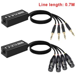 RJ45 CAT5 to 4 Channel 3Pin XLR/DMX Audio Extender DMX512 Network Signal Gilding Extender For Live Stage, Audio Recording Studio