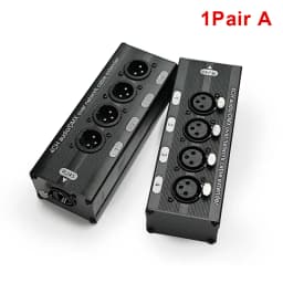 RJ45 CAT5 to 4 Channel 3Pin XLR/DMX Audio Extender DMX512 Network Signal Gilding Extender For Live Stage, Audio Recording Studio