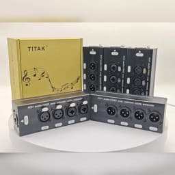 RJ45 CAT5 to 4 Channel 3Pin XLR/DMX Audio Extender DMX512 Network Signal Gilding Extender For Live Stage, Audio Recording Studio