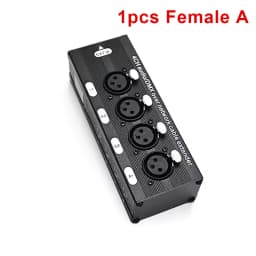 RJ45 CAT5 to 4 Channel 3Pin XLR/DMX Audio Extender DMX512 Network Signal Gilding Extender For Live Stage, Audio Recording Studio