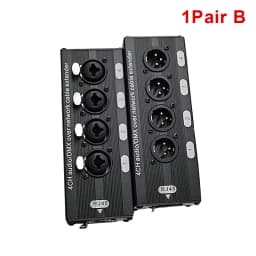 RJ45 CAT5 to 4 Channel 3Pin XLR/DMX Audio Extender DMX512 Network Signal Gilding Extender For Live Stage, Audio Recording Studio
