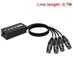 RJ45 CAT5 to 4 Channel 3Pin XLR/DMX Audio Extender DMX512 Network Signal Gilding Extender For Live Stage, Audio Recording Studio