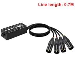 RJ45 CAT5 to 4 Channel 3Pin XLR/DMX Audio Extender DMX512 Network Signal Gilding Extender For Live Stage, Audio Recording Studio