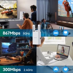 Tenda 1000Mbps Wifi Amplifier Dual Band 2.4G 5G Repeater Network Expander Range Extender WiFi Signal Booster Wireless Router