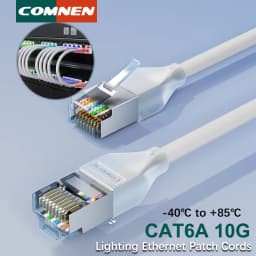 Shielded F/UTP Cat6a 10G Lighting Patch Cords 0.1m 0.2m 0.3m Network Patch Cables for Server Switches And Networking Equipment