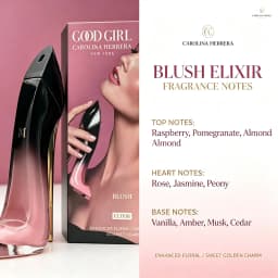 Good Girl Blush Carolina Herrera Women's Perfume, 2.7 oz 80 ml, | Citrus+Almond+Rose+Vanilla, Sweet but Not Greasy, Full of Vitality, Lasting 6-8 Hours of Daily Commuting/Spring/Summer Daily/Romantic Dating Sweet Vitality Choice