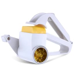LMETJMA Rotary Cheese Grater Manual Handheld Cheese Grater with Stainless Steel Drum for Grating Hard Cheese Chocolate Nut JT241
