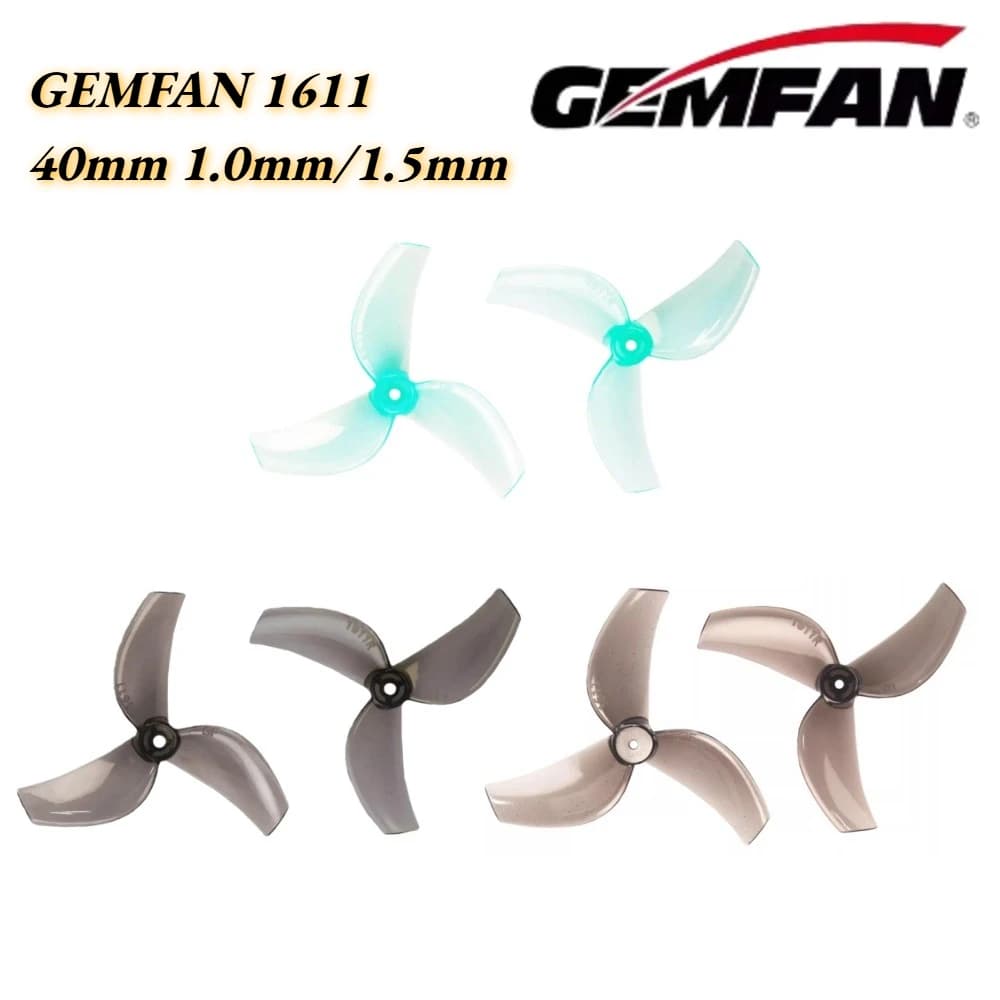 8Pcs 4Pairs Gemfan 1611-3 40mm 3-Blade PC Propeller 4CW+4CCW 1.0mm 1.5mm for RC FPV Freestyle Drones DIY Parts