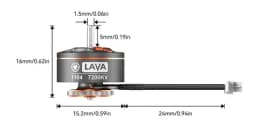 BETAFPV LAVA 1104 5500KV Brushless Motors 1.5mm Shaft 2218 3 Paddle Propeller For Pavo20 Pro Brushless Bwhoop Quadcopter