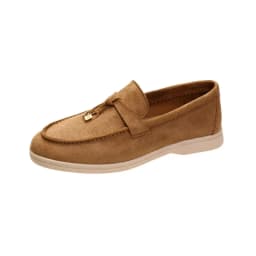 New Shoes for Man Suede Leather Casual Shoes Fashion Tassels Flat Driving Shoes Street Cool Lace-up Loafers