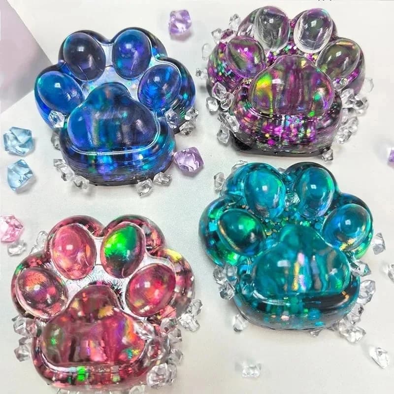 Taba Squishy Cat Paw Squeeze Toys Kawaii Sticky Squishies Fidget Toys for Birthday Party Favors Novelty Things for Kids Adults 