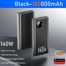 140w Power Bank 500000mah High Capacity Super Fast Charging Pd 20w Ccc Portable Battery Charger For Iphone Samsung Xiaomi 2026