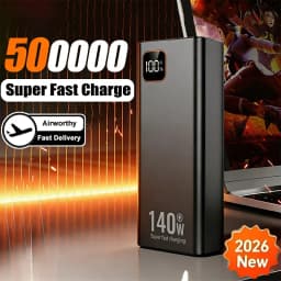 140w Power Bank 500000mah High Capacity Super Fast Charging Pd 20w Ccc Portable Battery Charger For Iphone Samsung Xiaomi 2026