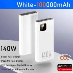 140w Power Bank 500000mah High Capacity Super Fast Charging Pd 20w Ccc Portable Battery Charger For Iphone Samsung Xiaomi 2026