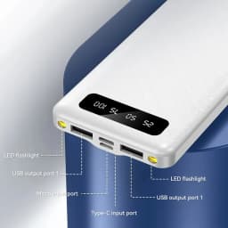 New 200000mAh PowerBank 120W Super Fast Charging High Capacity Portable External Battery With LED Digital Display For IPhone