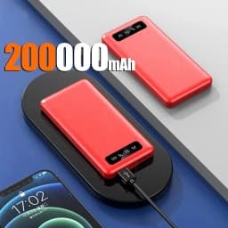 New 200000mAh PowerBank 120W Super Fast Charging High Capacity Portable External Battery With LED Digital Display For IPhone