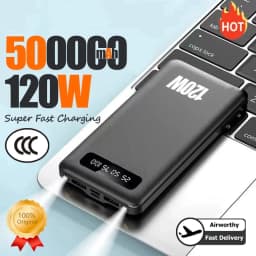 New 200000mAh PowerBank 120W Super Fast Charging High Capacity Portable External Battery With LED Digital Display For IPhone