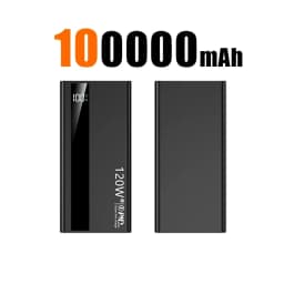 New 120W 200000mAh High Capacity Power Bank Super Fast Charging Power Bank Portable Battery Charger For iPhone Samsung Huawei