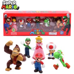 # 6pcs/set Super M Bros PVC Action Figure Toys Dolls Model Set Luigi Yoshi Donkey Kong Mushroom For Kids Birthday Gifts