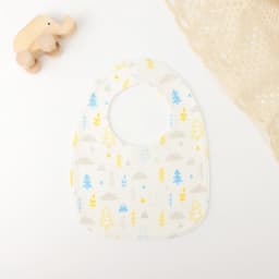 INSULAR Cotton Baby Bibs Reusable Saliva Towel Good Absorption Soft 100% Cotton Gauze Cartoon Print Adjustable Baby Feeding Bibs