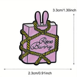 Cute "Rope Bunny" Book Brooch Funny Clothing Decoration Badges Accessory Pins Buckles