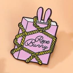Cute "Rope Bunny" Book Brooch Funny Clothing Decoration Badges Accessory Pins Buckles