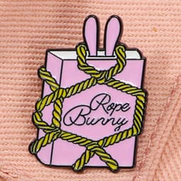 Cute "Rope Bunny" Book Brooch Funny Clothing Decoration Badges Accessory Pins Buckles