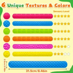 1/6Pcs Fidget Toys Slap Bracelets Textured Silicone Sensory Toys for Kids Autism Calming Sensory Toy for Fidgets Wristband