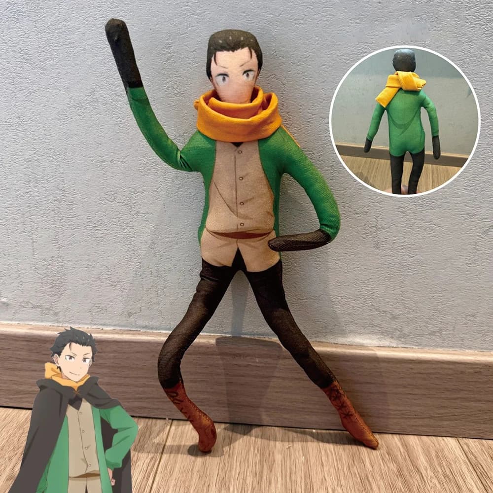 Anime Re Zero Natsuki Subaru Cosplay Doll Plush Stuffed Dolls Abstract Room Decoration Twistable Slender Plushies Unisex Props